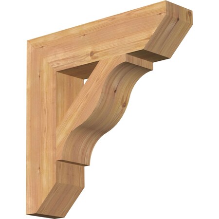 Ekena Millwork Funston Slat Smooth Bracket, Western Red Cedar, 5 1/2"W x 24"D x 24"H BKT06X24X24FST06SWR